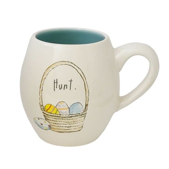 RAE DUNN by Magenta Artisan Collection Easter Egg "HUNT" Coffee Mug Cup 16oz. - Picture 1 of 7